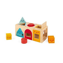 - Geometric Shape Box (Wood) - Wooden Early-Learning Toy - Educational Game - Fine Motor Skills - 12 Months - J05330 - Plush Soft Toy