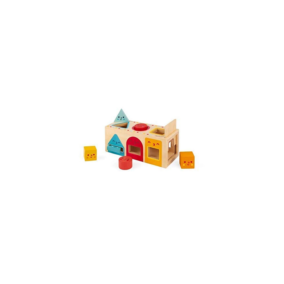 - Geometric Shape Box (Wood) - Wooden Early-Learning Toy - Educational Game - Fine Motor Skills - 12 Months - J05330