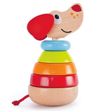 Pepe HAPE Rainbow Stacker - Brinquedo de desenvolvimento de madeira para crianças
