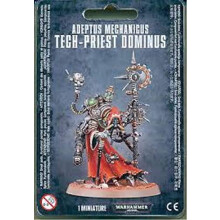 99070116001" Warhammer 40,000" Adeptus Mechanicus Tech-Priest Dominus Action Figure, Black - Tabletop Miniatures Wargame
