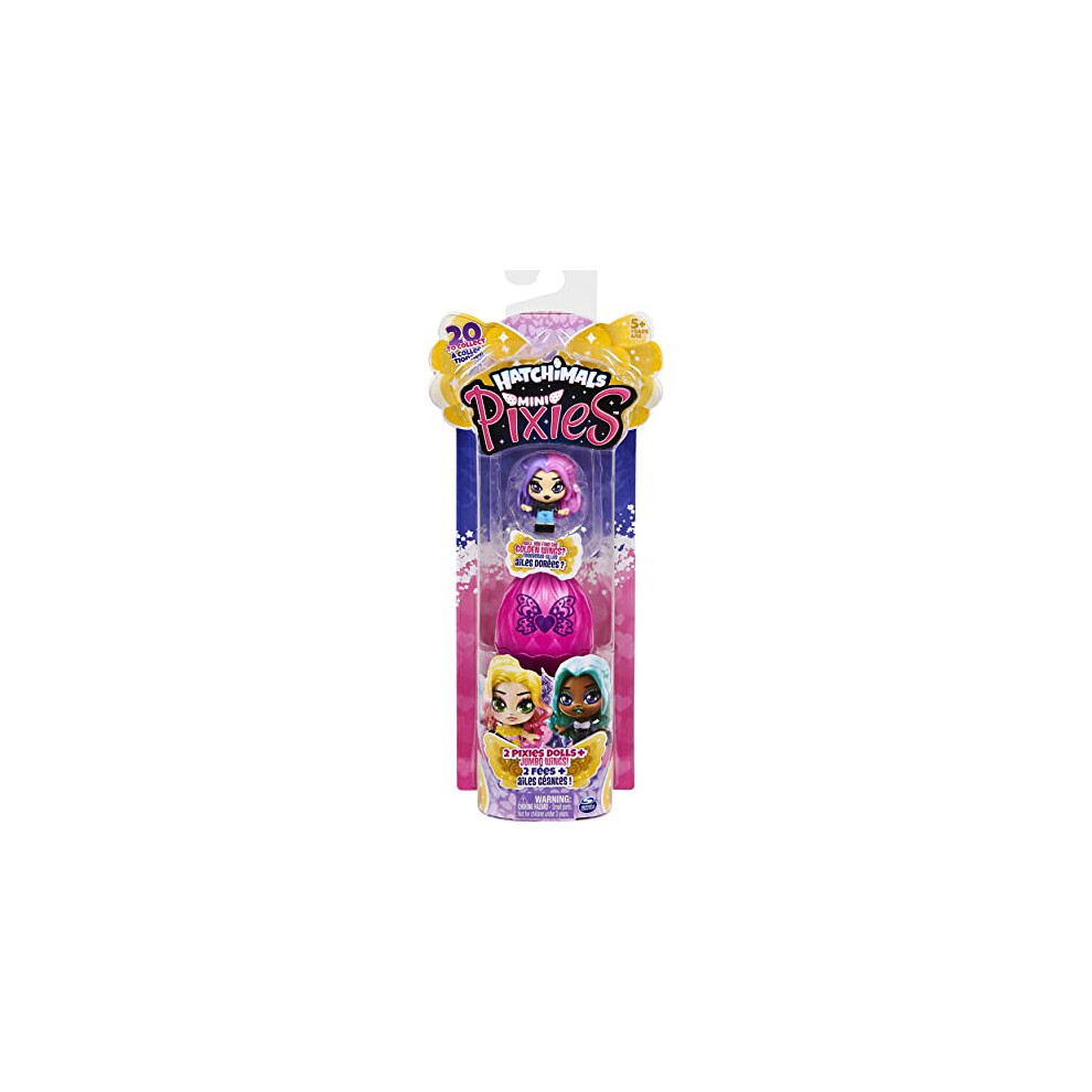 Hatchimals Mini Pixies 2-Pack, 38-Centimetre Collectible Dolls With Mix And Match Wings (Styles May Vary)