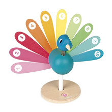 - I'M Learning to Count Peacock - Wooden Early Learning Educational Toy - Teaches Numbers and First Hand Movements - Ages 2 and Up, J08040,White