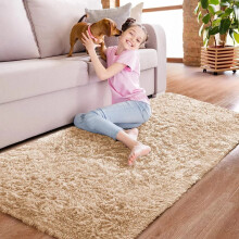 (80X300cm, Beige) NON SLIP BATH DOOR MATS SHAGGY SOFT KITCHEN HALLWAY RUNNER RUGS