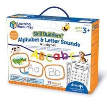 LSP1244-UK Skill Builders Alphabet & Letter Sounds Activity Set, Multi-Color