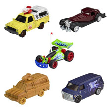 Hot Wheels Mattel Disney Cars Set, 5 Premium 1:64 Toy Cars in Collectible Disney 100 Box