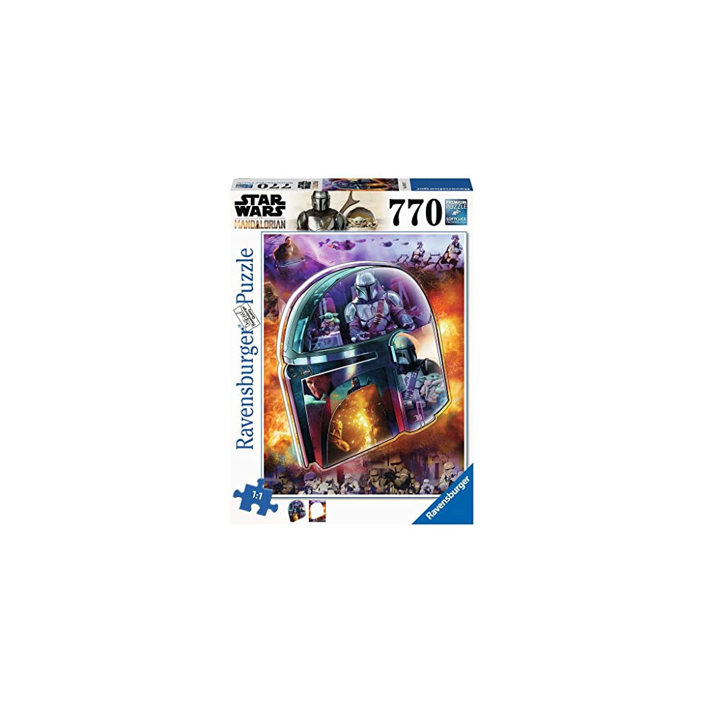 Ravensburger Star Wars The Mandalorian: Helmet 770 Piece Large Format Jigsaw Puzzle For Adults - 16917 - Every Piece Is Unique, Softclick Technology Means Pieces