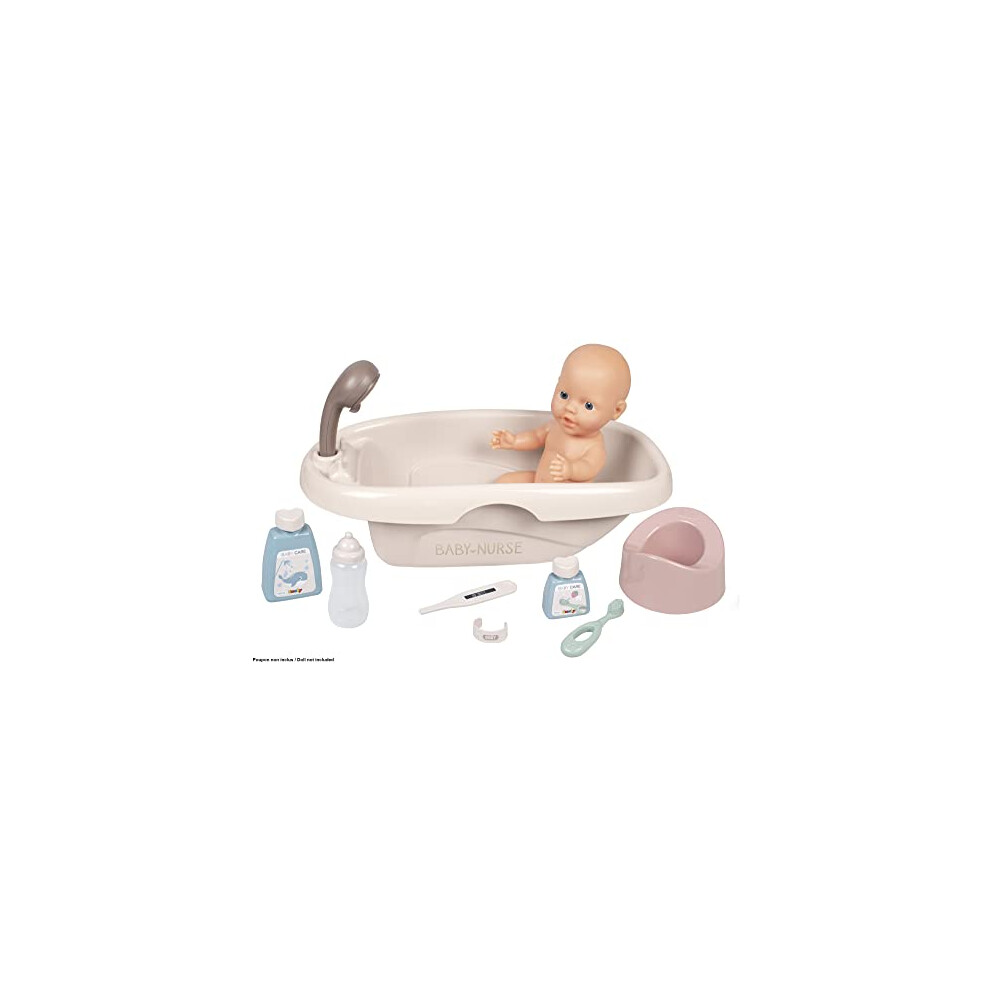 - Baby Nurse 220366 Doll Bath with Baby Bottle and Many Accessories, Doll Accessories for Dolls up to 42 cm, for Children from 3 Years