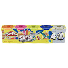 Super Silver Pack of 5 Non-Toxic Colors Including 1 Super Silver Can, 4-Ounce Cans