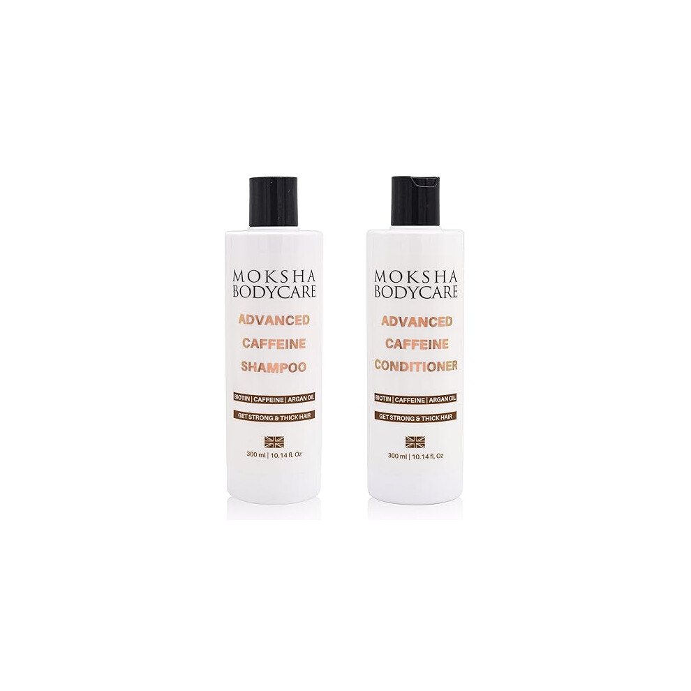 Hair Growth Shampoo and Conditioner - [Made In UK] Hair Thickening Treatment for Hair Loss and Thinning Hair for Women & Men | Caffeine Shampoo with