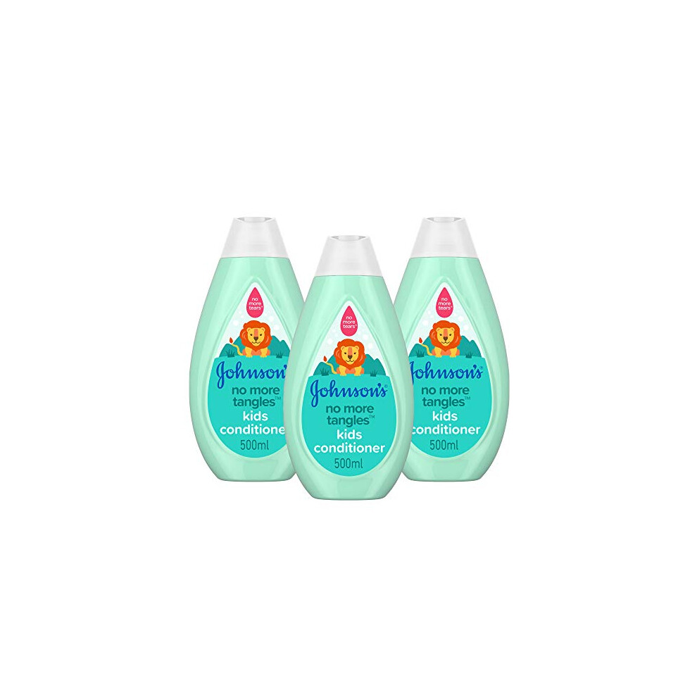 JOHNSON'S No More Tangles Kids Shampoo Multipack â Leaves Hair Soft, Smooth and Easy-to-Comb - pH Balanced - 3 x 500ml