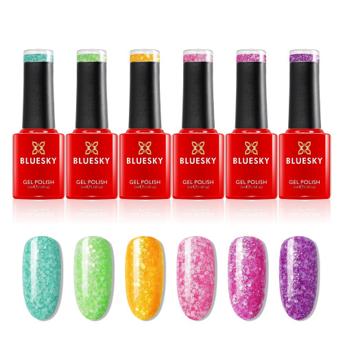 Bluesky Glitter Neon Mini Collection - 6 x 5ml