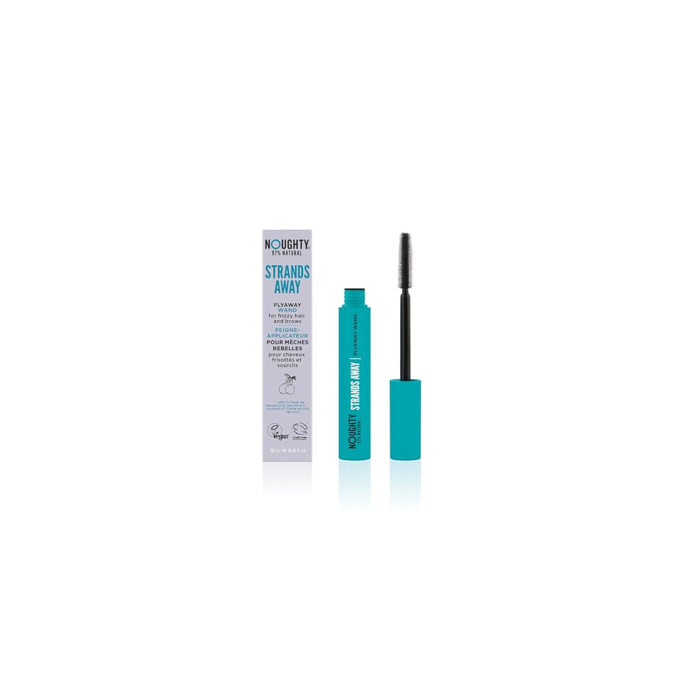 Noughty 97% Natural Frizz Magic Strands Away Flyaway Wand, Controls Frizzy Hair And Brows, Sleek Non-Greasy Finish, With Marula Oil And Coconut Oil 12Ml