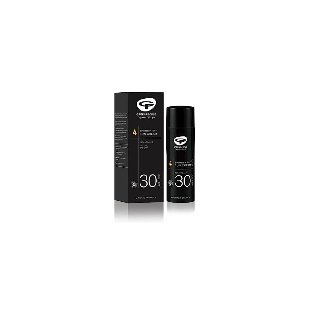 for Men No.4 Sports+ SPF30 Sun Cream | Natural & Organic Men's SPF Moisturiser for Face | Non-Greasy 100% Mineral Face Sunscreen | Paraben Free &