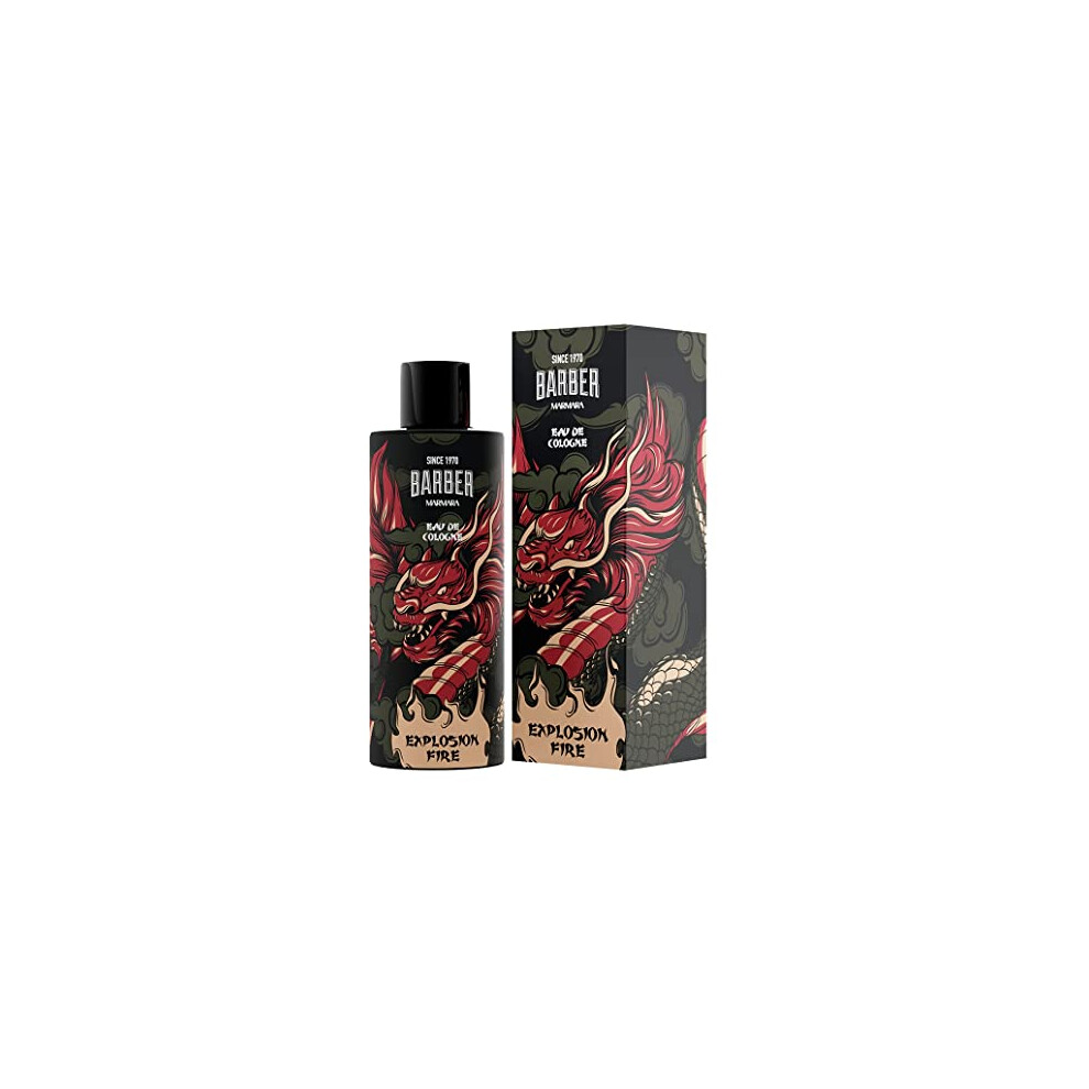 Barber Marmara Explosion Fire | Limited Edition Eau De Cologne 500Ml | Glass Bottle | Aftershave | 8% Fragrance Oil