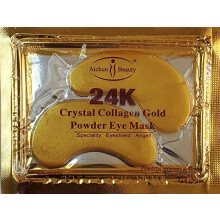 AICHUN BEAUTY 100 Pairs Crystal 24K Gold Powder Gel Collagen Eyes Masks Sheet Patch Anti Ageing Remove Bags Dark Circles & Puffiness Skin Care An