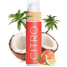 CITRO Tanning Accelerator - Organic Tanning Oil with Vitamin E & Citrus Fragrance for Quick Intense Tan - Tanning Enhancer for Rich Chocolate Tan -