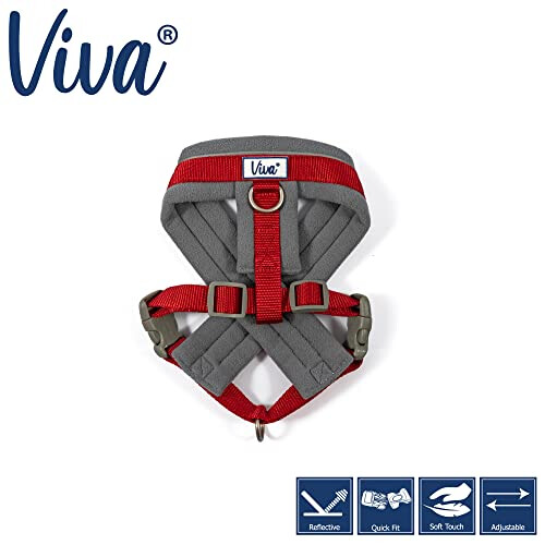 Ancol Viva Padded Harness Red L 52-71cm 1