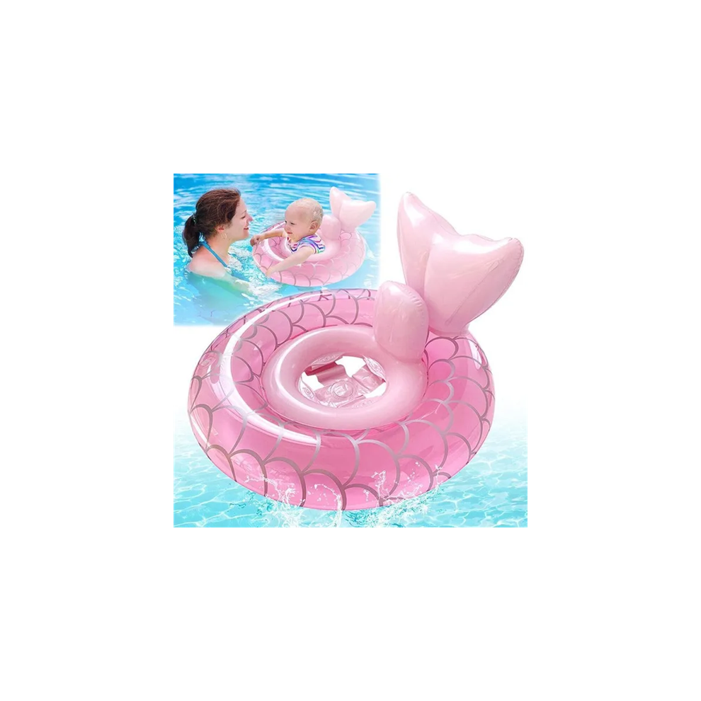 Baby Swimming Ring Seat Inflatable Mermaid Kids Swim Pool Infant Float