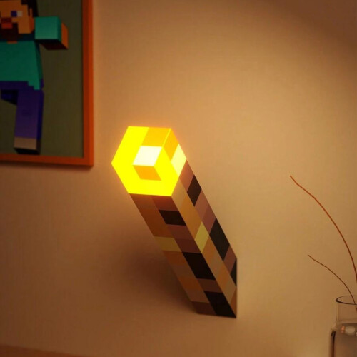 Kids' Minecraft Night Light Torch 4 Colors Variable 1