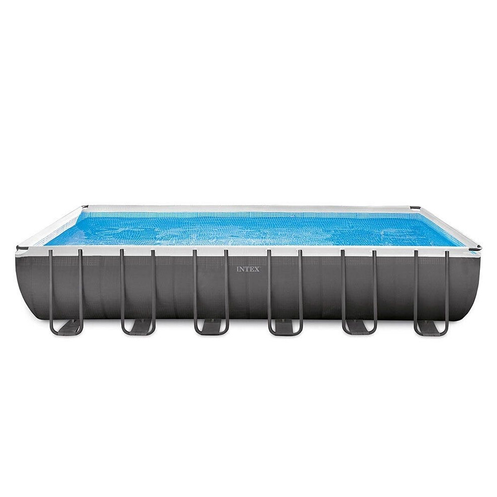 Intex 24ft x 12ft x 52" Ultra XTR Frame Rectangular Above Ground Swimming Pool with Sand & Saltwater System and Accessories (2024 Version)