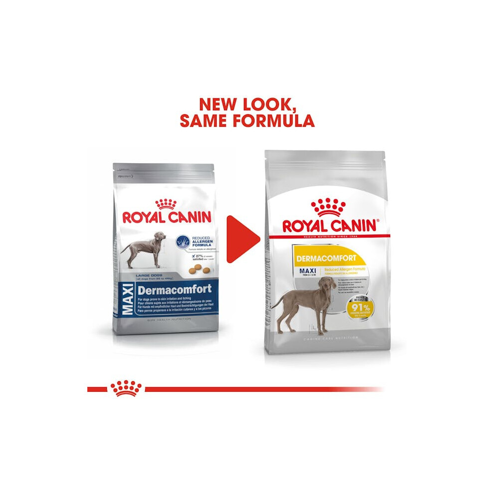 New Royal Canin Ccn Maxi Dermacomfort Nourish Skin Full Healthy Coat 12Kg