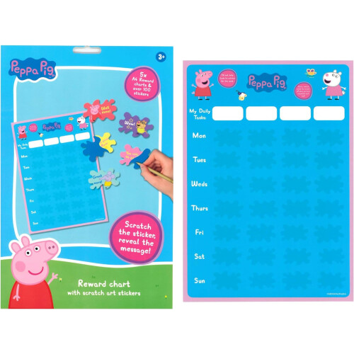 Peppa Pig Peppa Pig Behaviour Tracker Full Week Reward Chart Over 100 Stickers 1