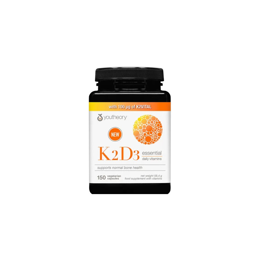 Youtheory K2D3, Essential Daily Vitamins 150 Vegetarian Capsules