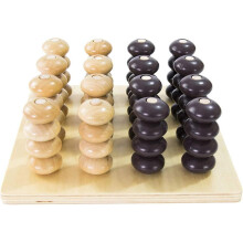 1 Set Of 3d Four In A Row Wooden Strategy Game Connect Four Chess Educational Toy Thinking Game For Kids Adults