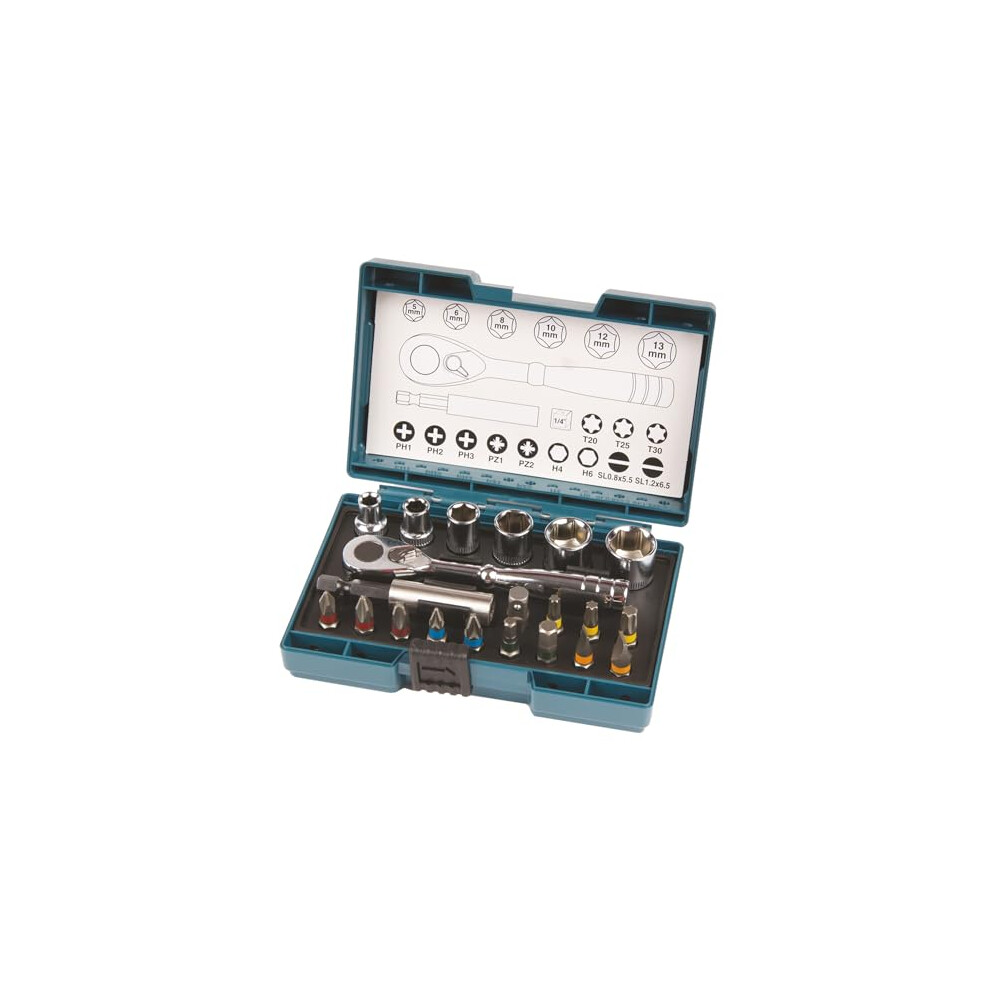 B-54081 21 Piece Screw Bit and Ratchet Set