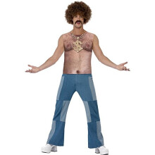 Adult Realistic 70s Hairy Chest Top Chest Size Large