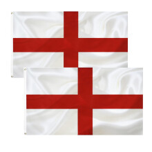 2pcs England FLAG St George's Cross Flag 3x5 Ft-90x150cm England National Flags Indoor/Outdoor Quality Polyester with Vivid Color and Brass Grommets