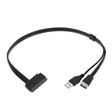 22 Pin 2.5'' SATA to eSATA Data Hard Drive with USB Power Adapter Cable for 2.5 SATA HDD SSD BLU-RAY DVD CD-ROM DVD-ROM CD-RW DVD-RW DVD+RW Combo