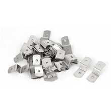 35mm x 13mm x 11mm Metal Z Shape Picture Frame Braces Brackets Silver Tone 50PCS