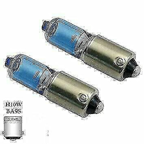 2x Xenon Blue Parking Side Light Bulbs 'E' Approved E4 434 (H6W) 12v BAX9s