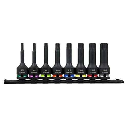 Sealey Spline Impact Socket Bit Set 8pc 1/2"Sq Drive - AK56004 2