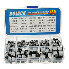10 Values 180 Pcs 1uF ~ 1000uF SMD Aluminum Electrolytic Capacitors Assortment Kit