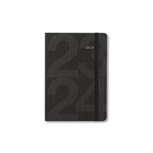 Letts Block A6 week to view 2023/2024 academic diary - black