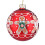 Matt Red Gingerbread Men Glass Bauble, Christmas 1