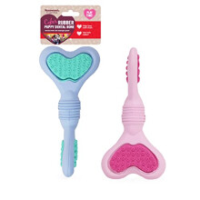 Rubber, Tough Chew Resistant, Dental Bone Puppy Toy, Assorted Colours