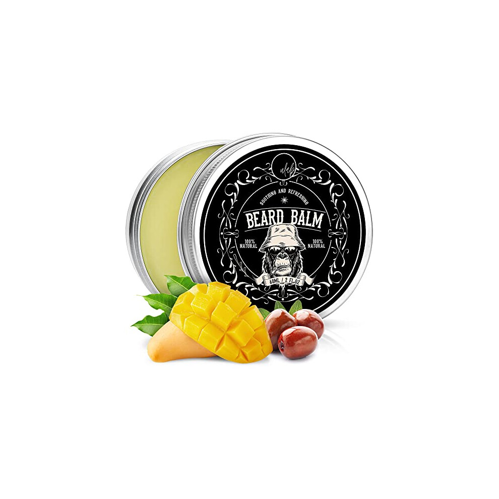 Ulab Men's Gorilla Beard Balm For With Mango And Jojoba, 60Ml | Beard Butter For | Beard Wax | Beard Softener For | Beard Moisturiser For |