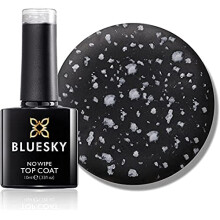 Gel Nail Polish, Snowflake Top Coat - Matte, Snow White. Clear No-wipe top coat with snowflake effect and a Matte finish, 10ml (Requires curing
