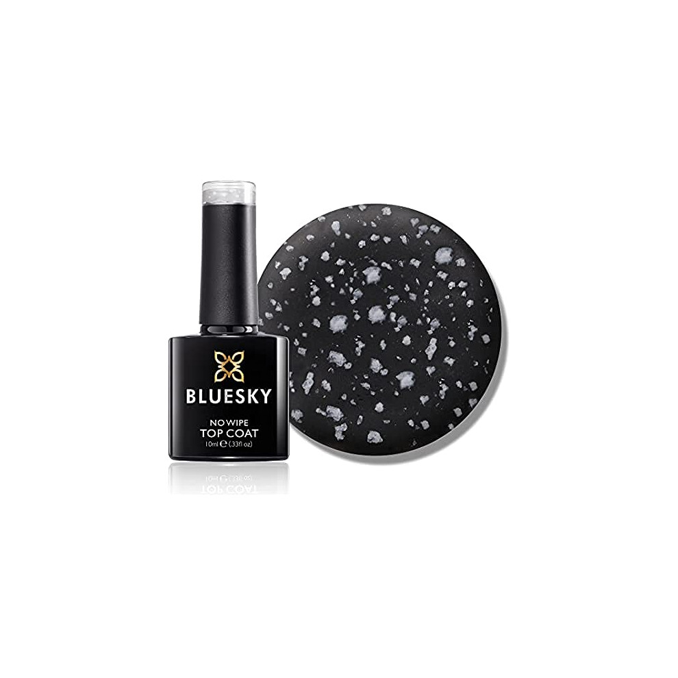 Gel Nail Polish, Snowflake Top Coat - Matte, Snow White. Clear No-wipe top coat with snowflake effect and a Matte finish, 10ml (Requires curing