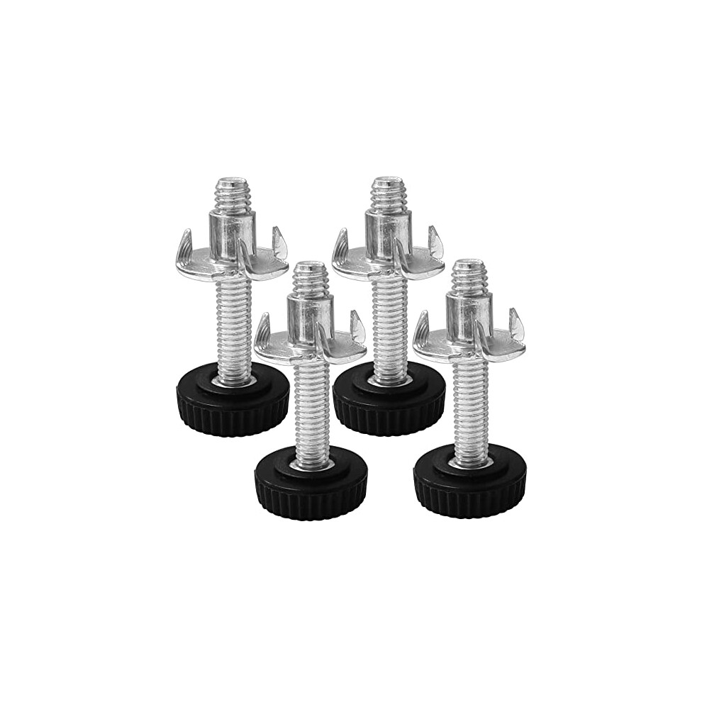 4X Adjustable Leveling Feet M4 M5 M6 Threaded Foot Knurled Screw + T Nut Furniture Leg (M4x25) 3701260885853