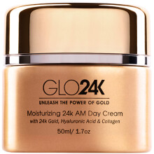 GLO24K Hydraterende Dagcrème met 24k Goud, Hyaluronzuur, Collageen en Vitaminen