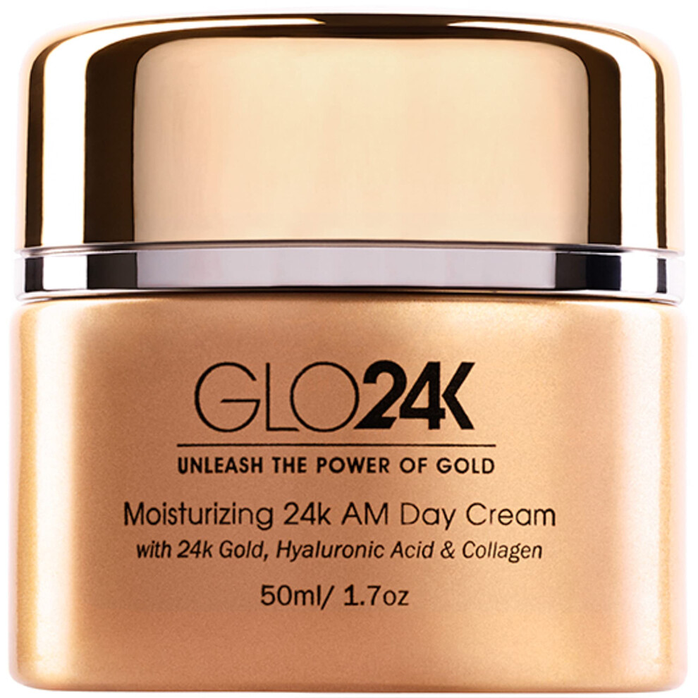 Glo24k Unleash The Power Of Gold Cream/Gold Glo24k Moisturizing Day With 24K Anti-Aging With Vitamins, Hyaluronic Acid, Collagen