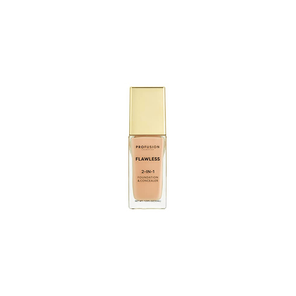 Profusion Cosmetics Flawless 2-In-1 Foundation & Concealer - Sand Light