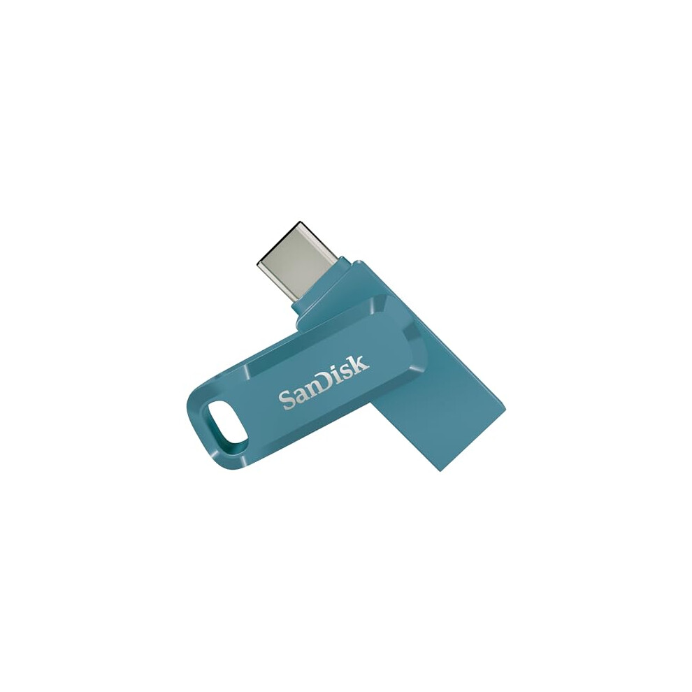 128GB Ultra Dual Drive Go, USB Type-C Flash Drive with reversible USB Type-C and USB Type-A connectors, up to 400 MB/s, for smartphones, tablets, Macs