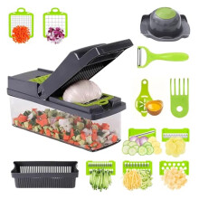 15 in 1 Vegetable Chopper - Mandoline Vegetable Slicer, Dicer, Cutter - Onion Chopper, Food Chopper, Salad Chopper - Veg Chopper, Veggie Chopper,