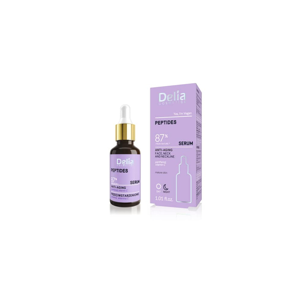 Delia Cosmetics Peptides Anti-Ageing Serum For Face, Neck And Chest 30 Ml - Image 3