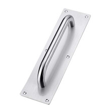 Sliding Door Handle, Heavy Duty Stainless Steel Pull Push Door Handles with Back Plate, Gate Handle Toilet Door Pull Plate Wooden Cabinet Cupboard